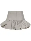 Coperni Structured Beige Skirt With Voluminous Ruffled Hem
