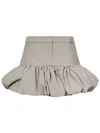 Coperni Structured Beige Skirt With Voluminous Ruffled Hem In Beige
