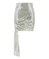Coperni Sheer White Sequins Asymmetric Miniskirt In White