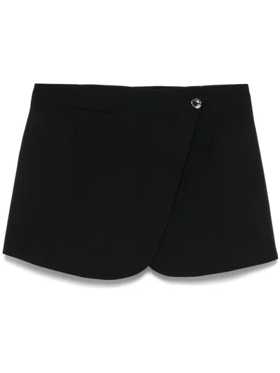 Coperni Mini Skirt With Off-centre Fastening In Black