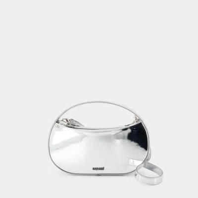 Coperni Mini Sound Swipe Crossbody In Silver
