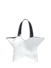 Coperni Mini Star-shaped Tote Bag With Mirror-effect Finish In Silver