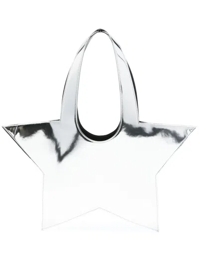 Coperni Mini Star Tote Bag In Silver