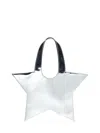 Coperni Mini Star-shaped Tote Bag With Mirror-effect Finish In Silver