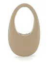 Coperni 'mini Swipe' Beige Handbag With Embossed Logo In Denim Woman In Beige