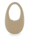 Coperni 'mini Swipe' Beige Handbag With Embossed Logo In Beige