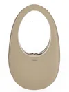 Coperni 'mini Swipe' Beige Handbag With Embossed Logo In Denim Woman In Beige