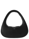 Coperni Swipe Triangular Leather Tote Bag In Black
