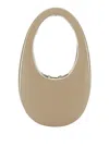 Coperni 'mini Swipe' Beige Handbag With Embossed Logo In Denim Woman In Neutrals