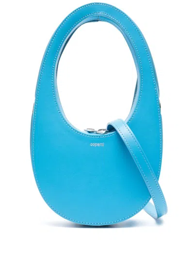 Coperni Mini Swipe Crossbody Leather Bag In Blue