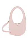 Coperni Mini Swipe Pink Crossbody Bag With Embossed Logo And Removable Shoulder Strap In Leather Woman In Pink