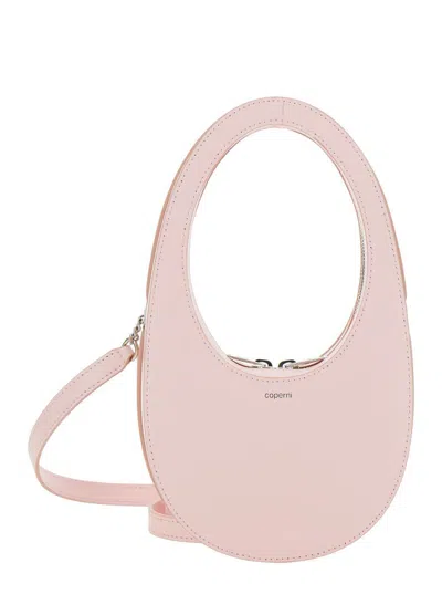 COPERNI 'MINI SWIPE' PINK CROSSBODY BAG WITH EMBOSSED LOGO AND REMOVABLE SHOULDER STRAP