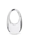 Coperni Mini Swipe Tote Bag In Silver