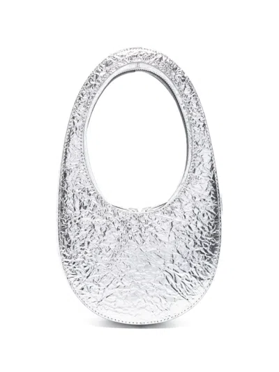 Coperni Mini Swipe Tote Bag In Silver