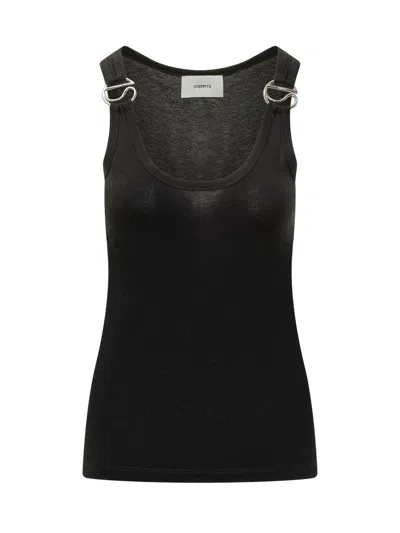 Coperni Mini Top With Statement Logo In Black
