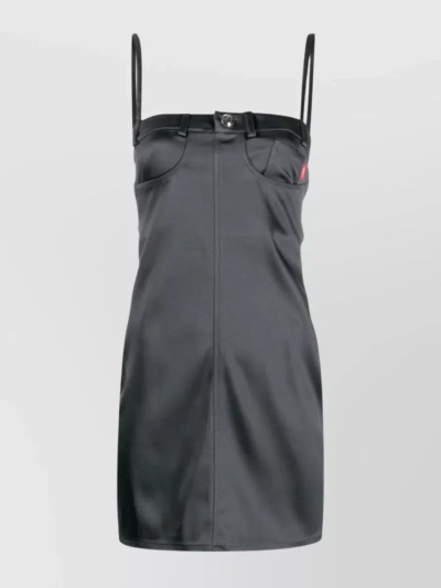 Coperni Minidress With Tailored Trouser-inspired Belt Loop Detail In Grey