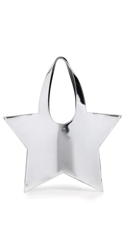 Coperni Mirrored Mini Star Tote Bag Silver In Neutral