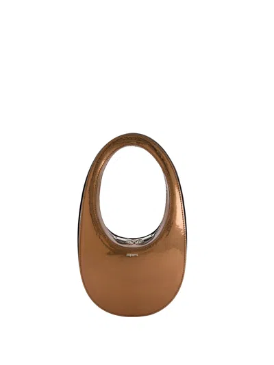 Coperni Mini Swipe Bag Bronze Mirrored In Brown