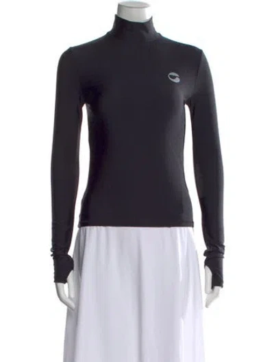 Pre-owned Coperni Mock Neck Long Sleeve Top In Black