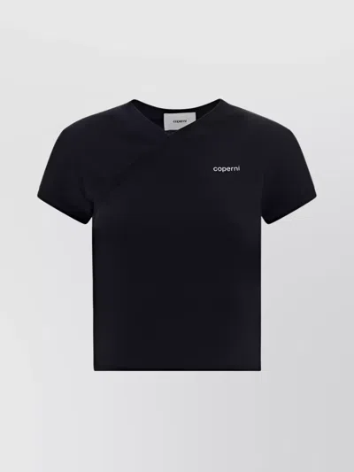 Coperni Monogram Cotton Cropped T-shirt