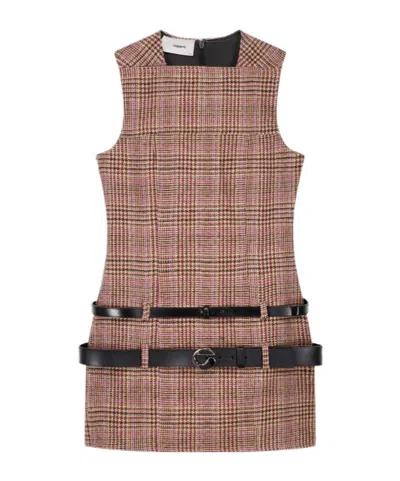 COPERNI CHECK BELTED DRESS