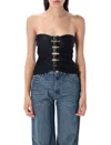 Coperni Multi-button Corset Top In Black