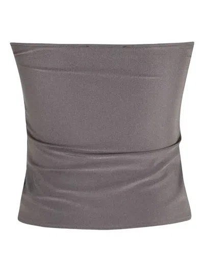 Coperni Multi-buckle Strapless Top In Blue