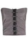 Coperni Multi Buckle Top In Gray
