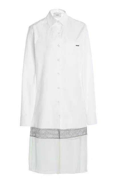 Coperni Multi Layer Shirtcotton-silk Dress In Multi
