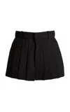 Coperni Multi Pleats Wool Shorts In Blue