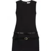 Coperni Multibelt Sleeveless Sheath Dress In Black
