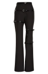 Coperni Multibelt Straight Leg Pants In Black