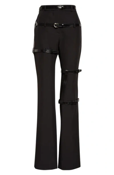 Coperni Multibelt Straight Leg Pants In Black