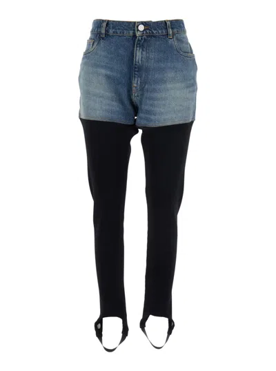 COPERNI MULTICOLOR HYBRID RIB DENIM PANTS