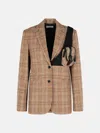 Coperni Multicolor Virgin Wool Blazer In Brown