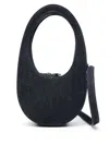 Coperni Small Swipe Leather Crossbody Bag In Navy Blue