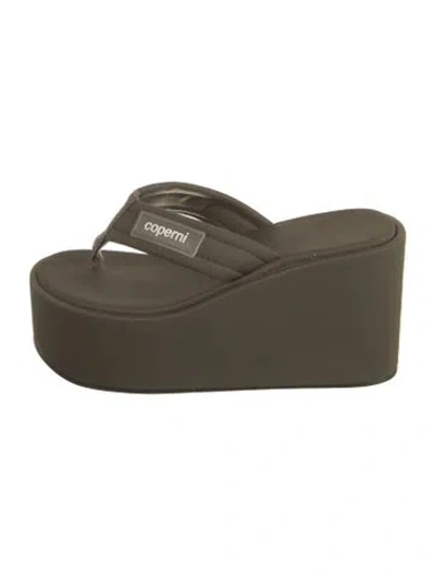 Pre-owned Coperni Neoprene Flip Flops In Green