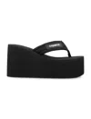 Coperni Platform Sole Open Toe Flat Slides In Black