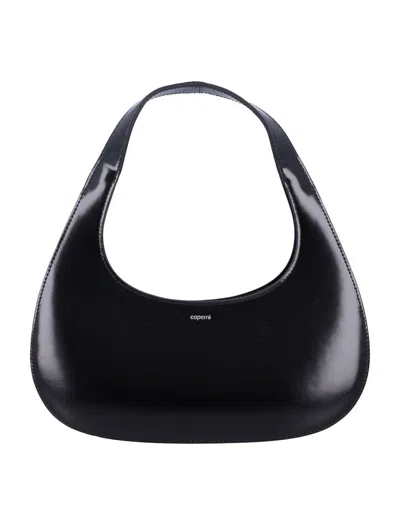 COPERNI COPERNI BLACK LEATHER SLIM SWIPE BAGUETTE BAG