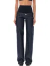 Coperni Blue Jeans With Stretch Waist In Denim Woman