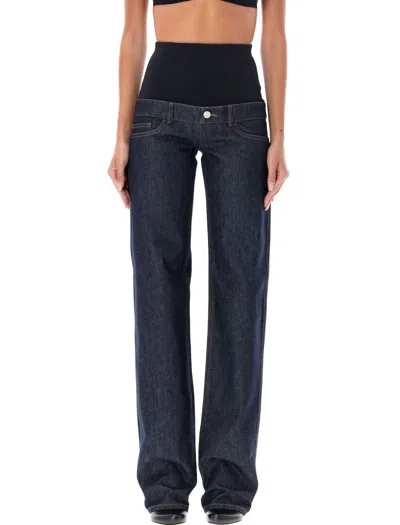 Coperni Tailored High Rise Tech Pants In Blu