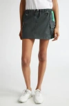 Coperni Nylon Cargo Miniskirt In Green