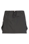 Coperni Nylon Cargo Miniskirt In Green