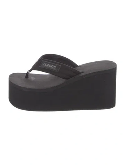Pre-owned Coperni Nylon Flip Flops In Black