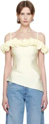 Coperni Off-white Ruffle Blouse In White Avorio