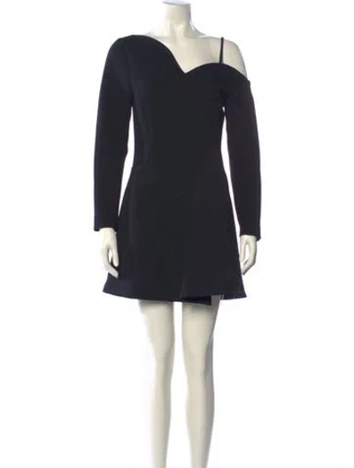 Pre-owned Coperni Off-the-shoulder Mini Dress In Black