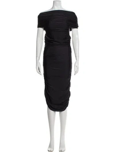 Pre-owned Coperni Off-the-shoulder Mini Dress In Gray