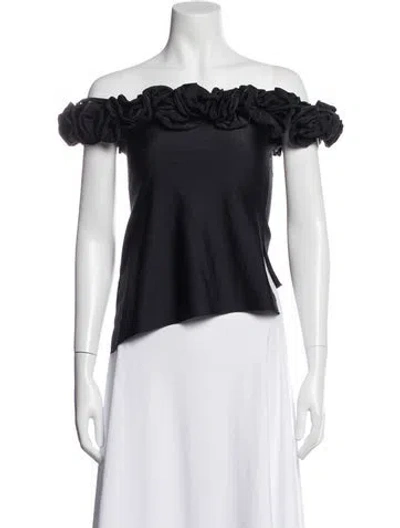 Pre-owned Coperni Off-the-shoulder Sleeveless Top In Blue