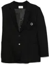 Coperni Nero Tailored Blazer With Unique Embellished Pocket In Black