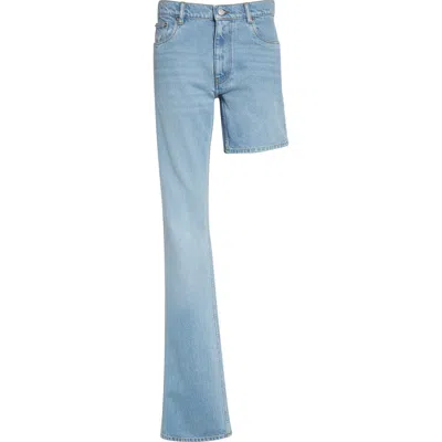 Coperni One Leg Boyfriend Jeans In Blue